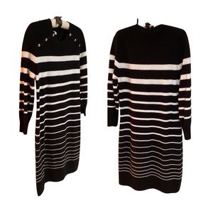 🎄 Calvin Klein Striped Sweater Dress Size Large